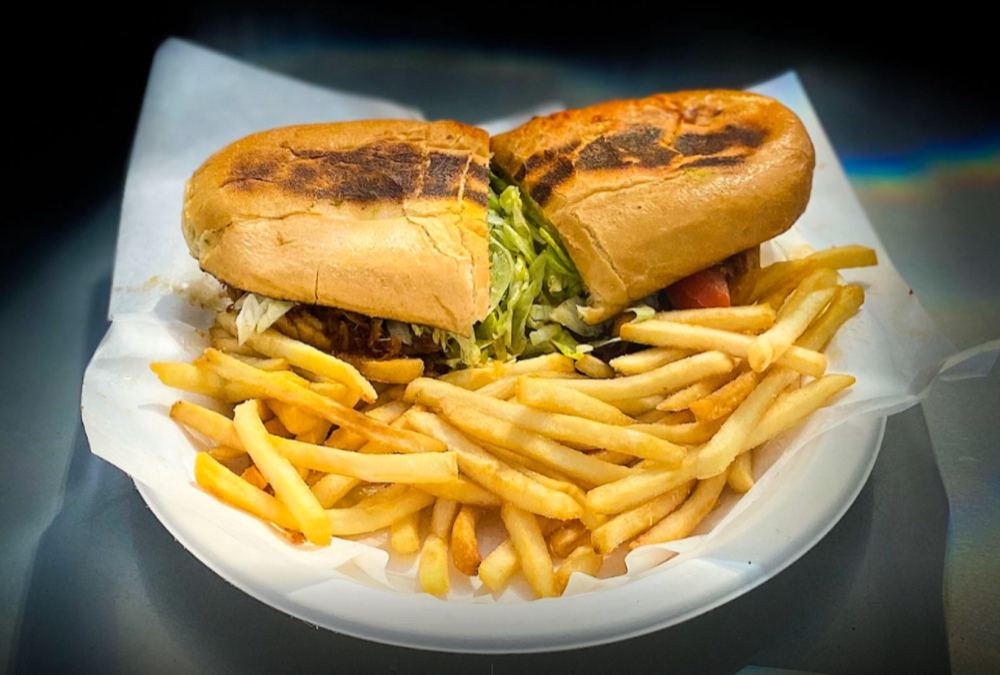 El Pueblo Torta w/Fries at El Pueblo Mexican Food