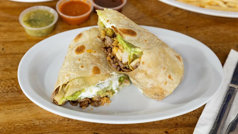 Surf & Turf Burrito at El Pueblo Mexican Food